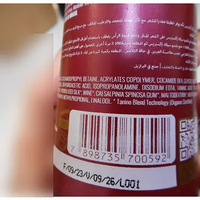 Photo de l’avis officiel: Vitta Gold Silk Express - Nutritive shampoo Shampooing — risque: Risque chimique