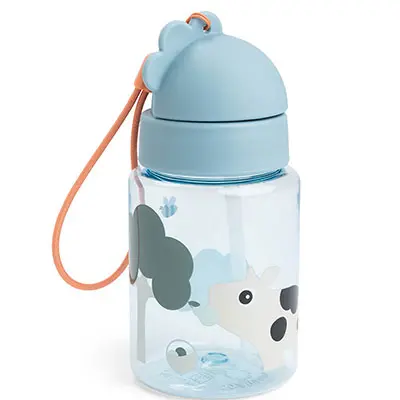 Photo from the official notice: DONE BY DEER Gourde Tiny farm children’s water bottle — strangulation risk