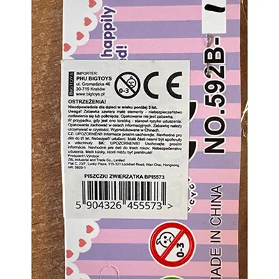 Foto dell’avviso ufficiale: Funny Toys Giocattolo di plastica — rischio: Rischio chimico