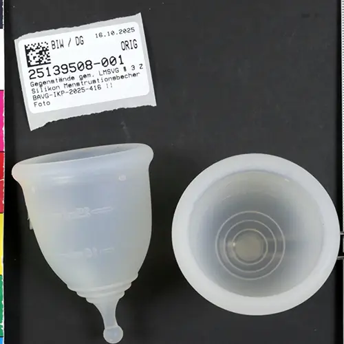 Photo de l’avis officiel: Menstruationstasse Coupe menstruelle — risque: Risque sanitaire/autre