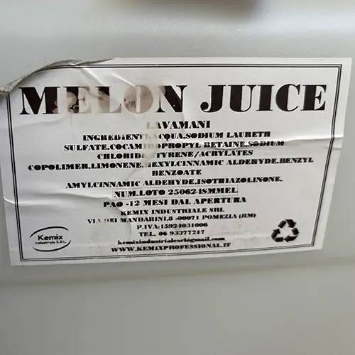 Foto uit de officiële melding: Handzeep — risico: Microbiologische risico's