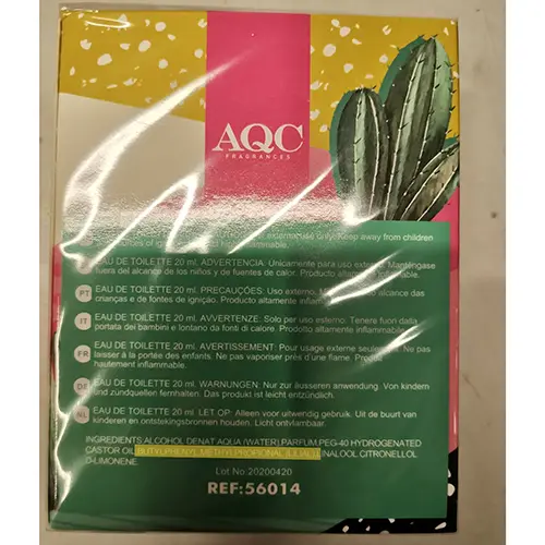 Photo de l’avis officiel: AQC FRAGRANCES Oh! SAVAGE POCKET FRAGRANCE Eau de toilette — risque: Risque chimique