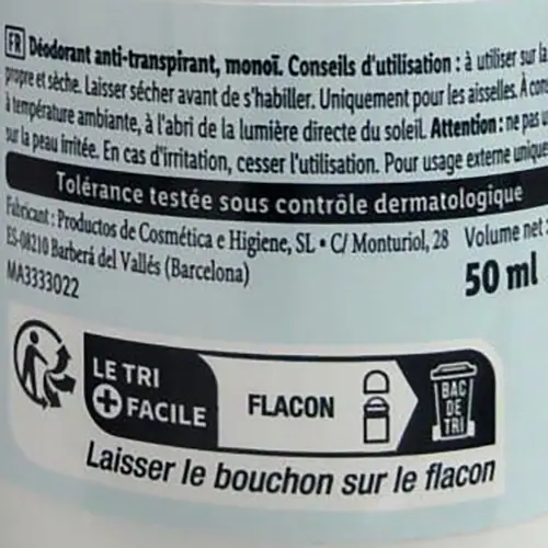 Photo de l’avis officiel: Cien Anti-transpirant Monoï Déodorant — risque: Risque chimique