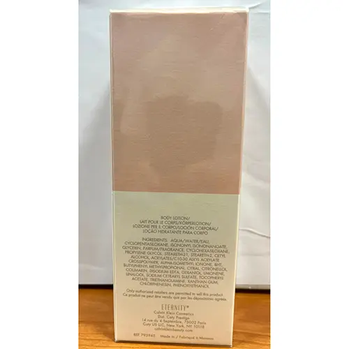Photo de l’avis officiel: Calvin Klein Eternity Now Lotion pour le corps — risque: Risque chimique