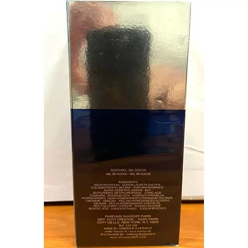Photo de l’avis officiel: Davidoff Night Dive Gel douche — risque: Risque chimique