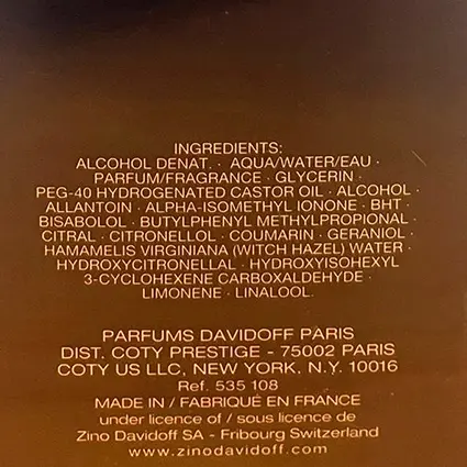 Foto dell’avviso ufficiale: Davidoff Night Dive - Cool Water Dopobarba — rischio: Rischio chimico