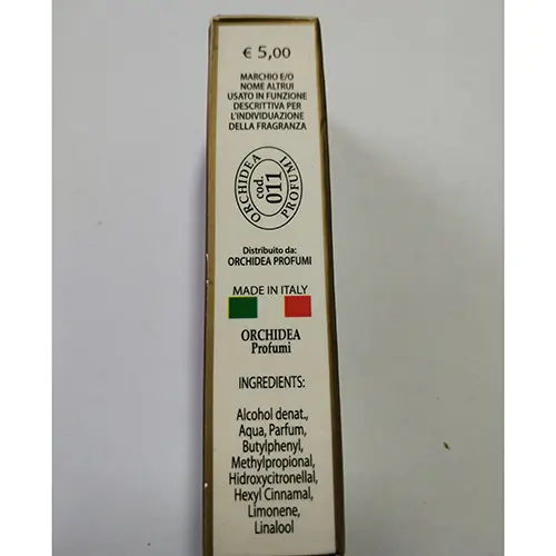 Photo de l’avis officiel: Orchidea Profumi Halieno Parfum — risque: Risque chimique (SR/00364/26)