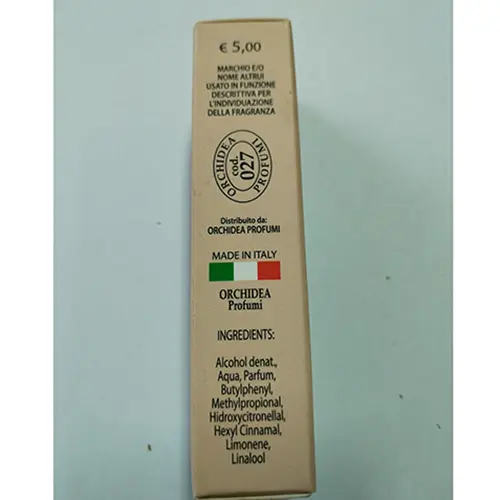 Photo de l’avis officiel: Orchidea Profumi Bosse Eau de toilette — risque: Risque chimique