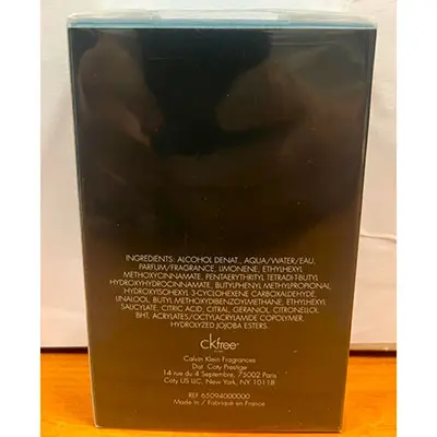 Photo de l’avis officiel: Calvin Klein CKFree Eau de toilette — risque: Risque chimique