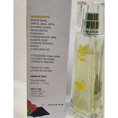 Photo de l’avis officiel: My Favourite Sweets &amp; Fruits Banana Eau de toilette — risque: Risque chimique