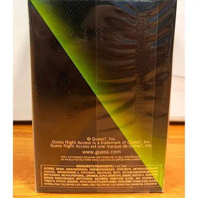Photo de l’avis officiel: Guess Night Access Eau de toilette — risque: Risque chimique