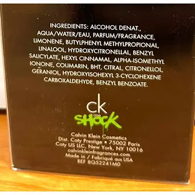 Photo de l’avis officiel: Calvin Klein CK One Shock - Street Edition Eau de toilette — risque: Risque chimique