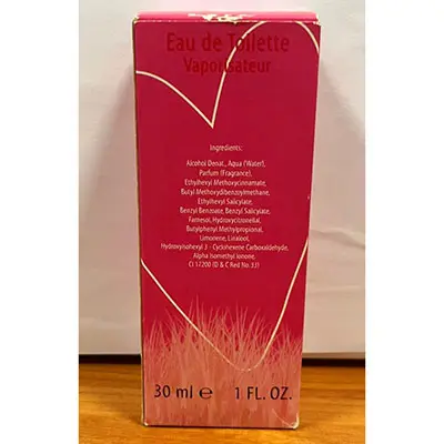 Photo de l’avis officiel: Fiorucci Pin-Up Collection - I'M Sensual Eau de toilette — risque: Risque chimique