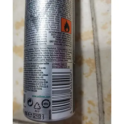 Photo de l’avis officiel: Rexona men sensitive ANTI-PERSPIRANT 48H Déodorant — risque: Risque chimique