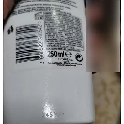 Photo de l’avis officiel: L'ORÉAL PARIS ELSEVE TOTAL REPAIR 5 EXTREME Shampooing — risque: Risque chimique