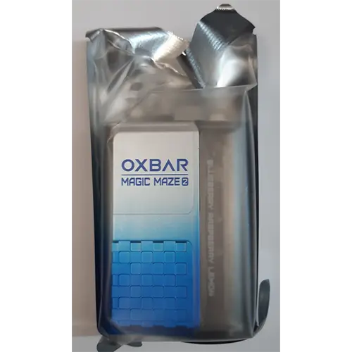Foto aus der offiziellen Meldung: OXBAR 50K puffs (25000 puffs boost), Blueberry Raspberry Lemon Elektronische Einwegzigarette — Risiko: Chemikalie