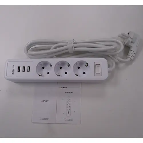 Foto do aviso oficial: JSVER Power strip Chumbo da extensão — risco: Choque elétrico & Incêndio