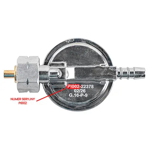 Photo from the official notice: BRADAS gas reducer — burns & fire risk