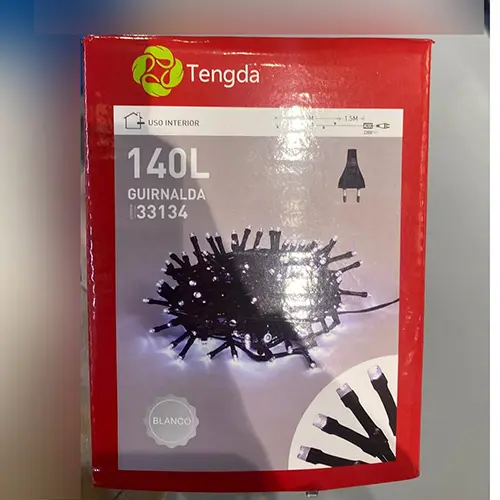 Photo de l’avis officiel: Tengda 140-LIGHT WHITE LED LIGHTING CHAIN Chaîne d'éclairage — risque: Incendie