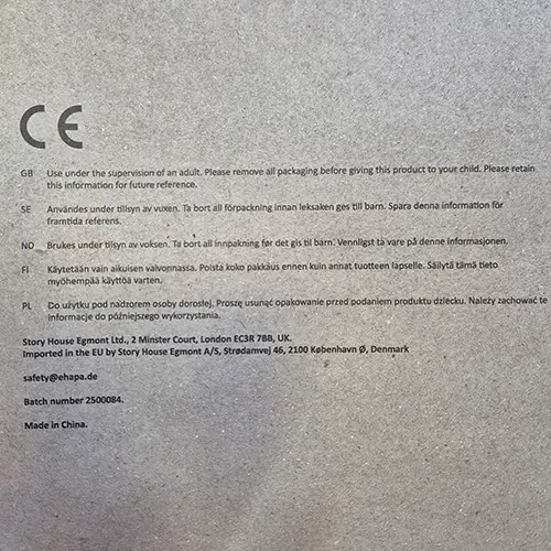 Photo from the official notice: Peppa Pig plastic toy set — choking risk