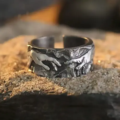 Photo de l’avis officiel: S925 Bague en argent rétro pour hommes et femmes Anneau — risque: Risque chimique