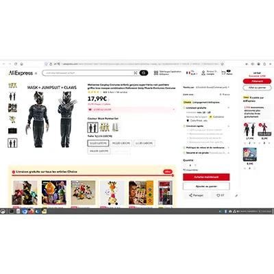 Photo de l’avis officiel: Wolverine cosplay costume enfants garçons super-héros noir panthère griffes luxe masque combinaison Costume de — risque: Etranglement & Suffocation