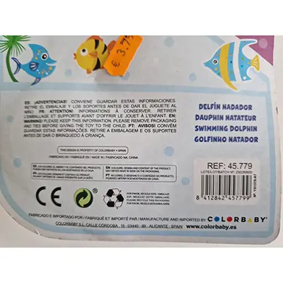 Photo from the official notice: Colorbaby Aqua World bath toy — choking risk