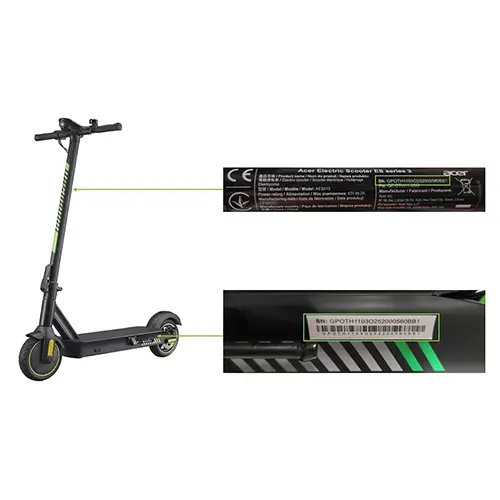 Photo de l’avis officiel: Acer Scooter électrique — risque: Blessures