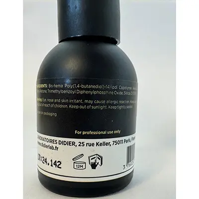 Foto do aviso oficial: Didier lab Top coat Esmalte para reparação de unhas — risco: Químico
