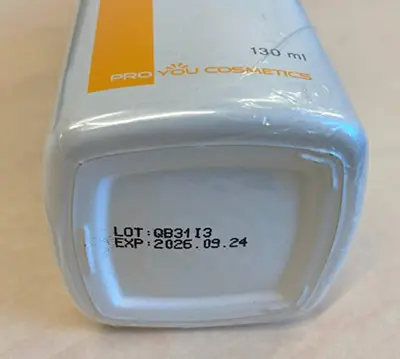 Photo de l’avis officiel: Pro You Coenzyme Q10 Toner pour la peau — risque: Risque chimique
