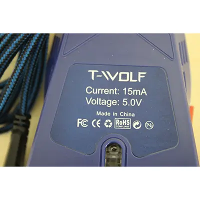 Foto dell’avviso ufficiale: T-Wolf Mouse da gioco — rischio: Ambiente