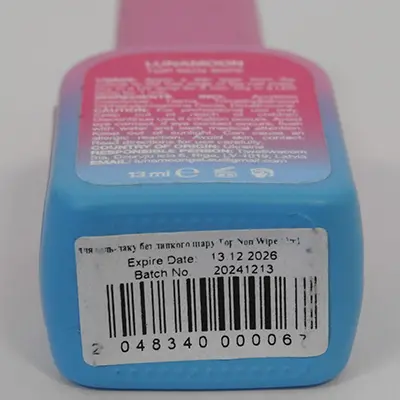 Photo de l’avis officiel: Lunamoon Top non wipe Vernis pour la réparation des ongles — risque: Risque chimique