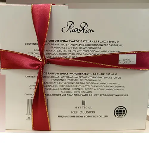 Photo de l’avis officiel: Rich Rich Gift Set, Mystical Parfum — risque: Risque chimique