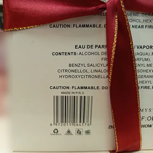 Photo de l’avis officiel: Rich Rich Gift Set, Mystical Parfum — risque: Risque chimique
