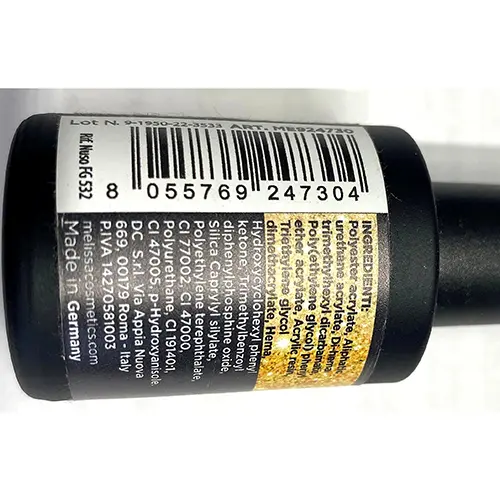 Foto aus der offiziellen Meldung: Melissa Melissa Professional - 707 Special Edition Gel-Nagellack — Risiko: Chemikalie