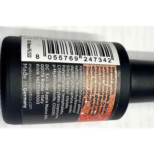 Foto uit de officiële melding: Melissa Melissa Professional - 711 Special Edition Gel nagellak — risico: Chemische risico's