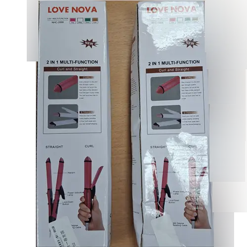 Foto dell’avviso ufficiale: "LOVE NOVA" 2 in 1 multi-fonction NHC 2009 Raddrizzatore per capelli — rischio: Scossa elettrica