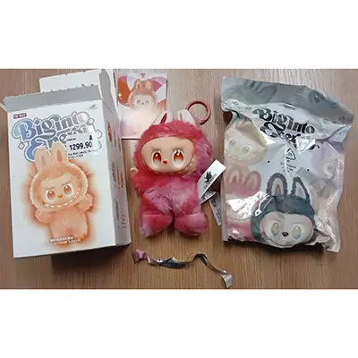 Photo from the official notice: POP MART Labubu The monsters - Big into energy soft toy with key ring — chemical risk