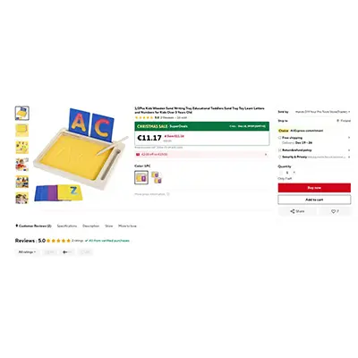 Photo de l’avis officiel: WOODEN QIYI WORDPAD Jouet d'activité de sable — risque: Risque sanitaire/autre