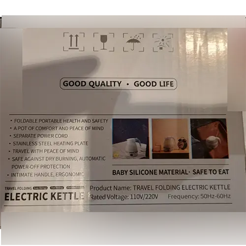 Photo from the official notice: FOLDING ELECTRIC KETTLE — fire risk