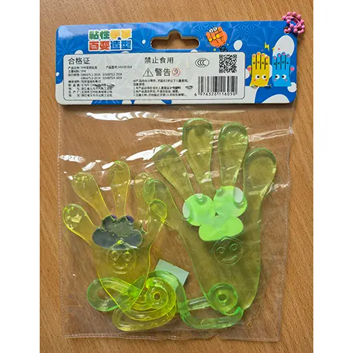 Photo de l’avis officiel: Funny sticky hands Jouet en plastique — risque: Suffocation