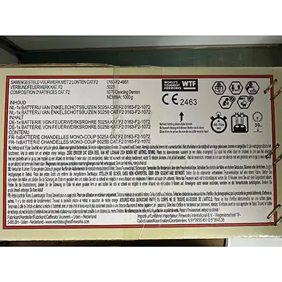 Foto uit de officiële melding: Fireworks International B.V. Dancing Demon Vuurwerk — risico: Verwonding