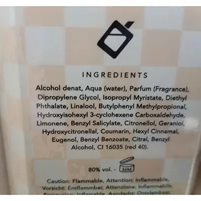 Photo de l’avis officiel: Omerta ® EAU DE PARFUM UNTRUE LIES FRAGILE — risque: Risque chimique