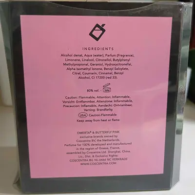 Foto dell’avviso ufficiale: Omerta ® EAU DE PARFUM Butterfly Profumo — rischio: Rischio chimico