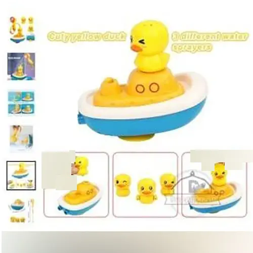 Photo from the official notice: Jouets de bain pour bébé pour enfants, jouets de bain d'eau par pulvérisation, canard électrique bath toy — chemical & choking risk