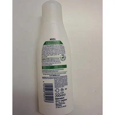 Foto dell’avviso ufficiale: Nivea pure &amp; natural Latte detergente — rischio: Rischio chimico