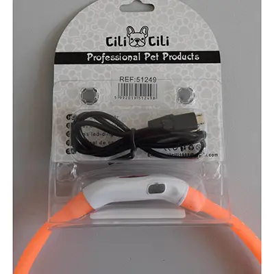 Foto do aviso oficial: Cili Cili-Professional Pet Products Pet led collar Colar para animais de estimação — risco: Queimaduras & Incêndio