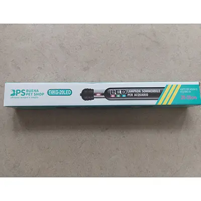 Foto uit de officiële melding: BPS Buena Pet Shop LED LAMPADA SOMMERIBLE PER AQUARIO Aquariumlamp — risico: Elektrische schok