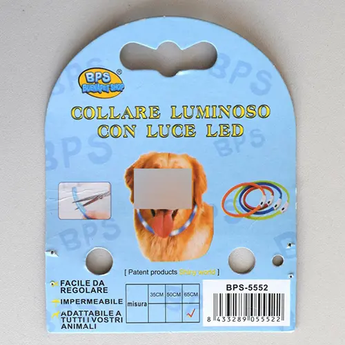 Foto do aviso oficial: BPS Buena Pet Shop COLLARE LUMENOSO CON LUCE LED Colar do cão — risco: Queimaduras & Incêndio