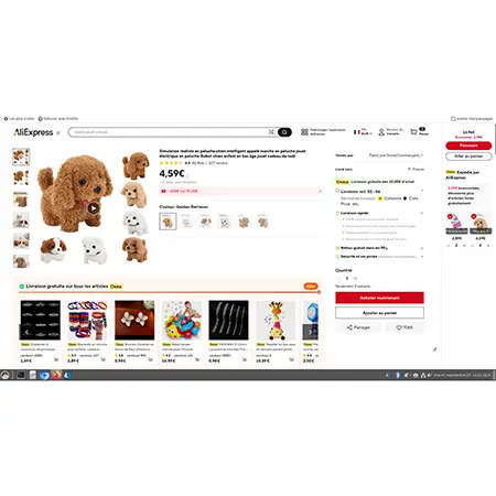 Foto dell’avviso ufficiale: Simulation réaliste en peluche chien intelligent appelé marche en peluche jouet électrique Giocattolo morbido — rischio: Ustioni